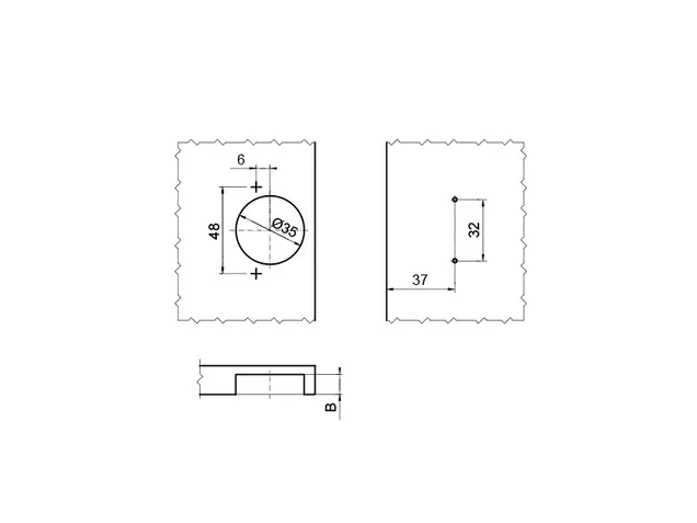 Петля для накладных дверей Firmax Clickline Soft-Close, угол открывания 165°, Two Way, 48мм