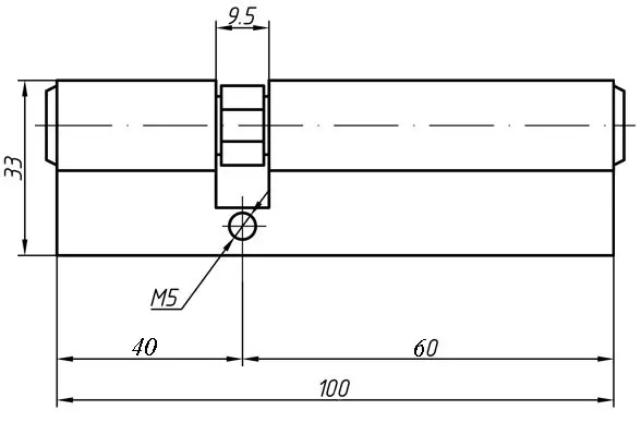 Цилиндр профильный MAXBAR 847/K 40-60, латунь полированная