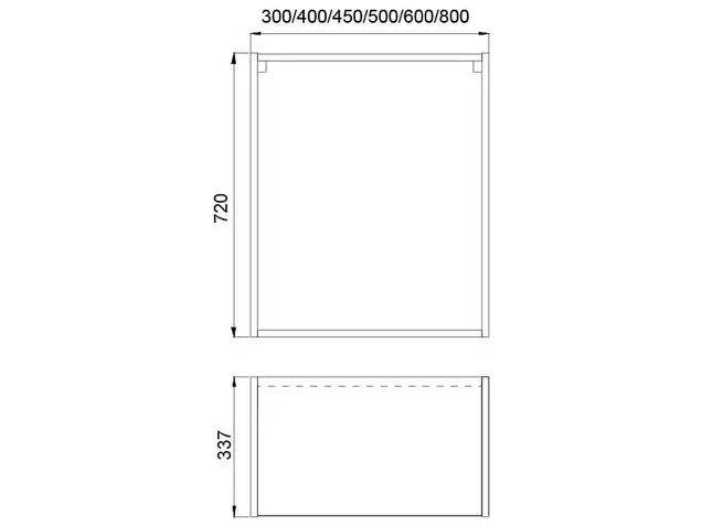 Корпус навесной 30*34*72, 1 полка
