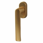 Ручка оконная алюминиевая  HOPPE Hamburg SecuForte, штифт vario fit 32-42 мм, 45°, 2 винта М5х45,  2 винта М5х50, золото