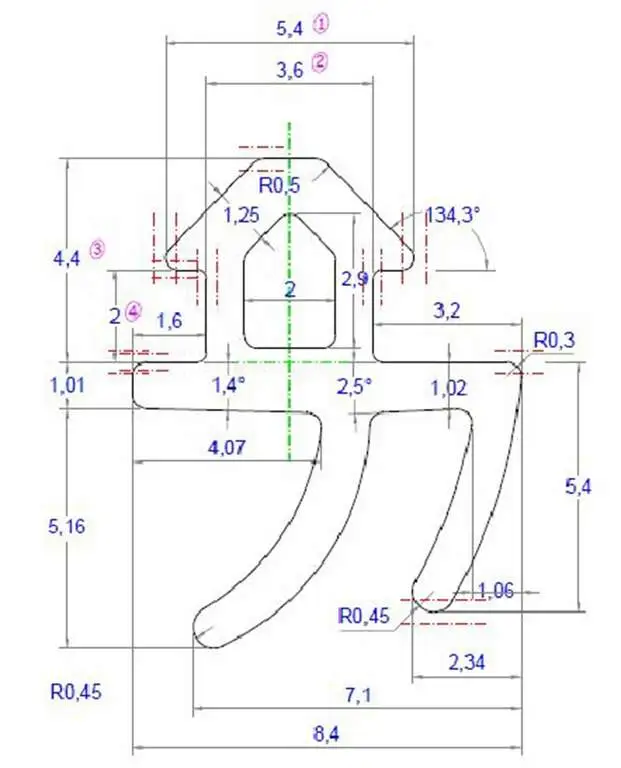 (SCLRH02S) Уплотнитель для профиля REHAU 952 (рама, створка), EPDM, чёрный