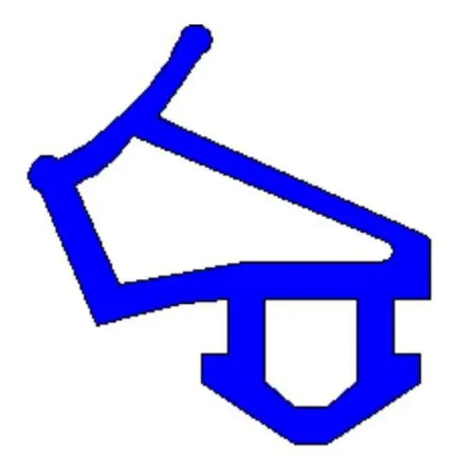Уплотнитель для профиля VEKA 254 (створка),серебристо-серый с голубым отливом, 