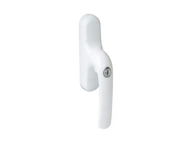 Ручка оконная Prima с ключом, под микропроветривание, белая RAL9010, 01191410