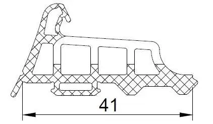 Уплотнитель средний  оконный коэкструзионный, 40м, EPDM, черный