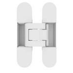 (1 кор.=2 петли) Петля скрытая ELEMENTIS, серия ITALY,, универсальная, 3D, 130x28/30 мм, 60 кг, цамак, цвет белый матовый
