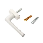 Ручка оконная алюминиевая  HOPPE Hamburg Secustik, штифт vario fit 32-42 мм, 45°, 2 винта М5х45,  2 винта М5х50, белый F9016/