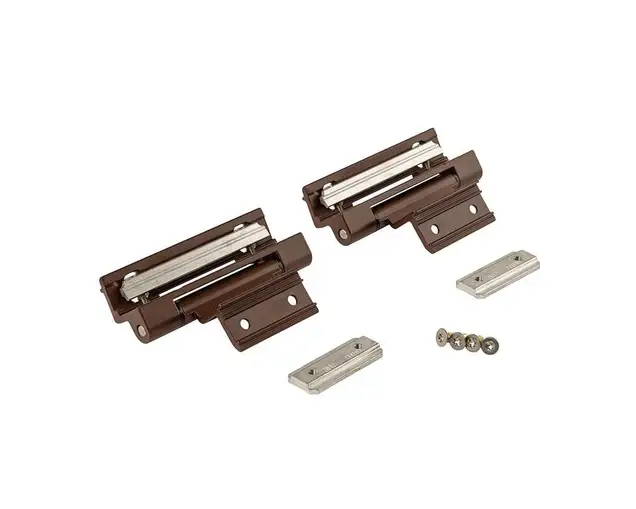 Комплект петель фрамужных Alu 540, клемма 2, V.01, 90 кг, корич. RAL8017