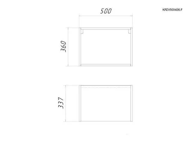 Корпус навесной низкий 500*340 высотой 360 под фасад