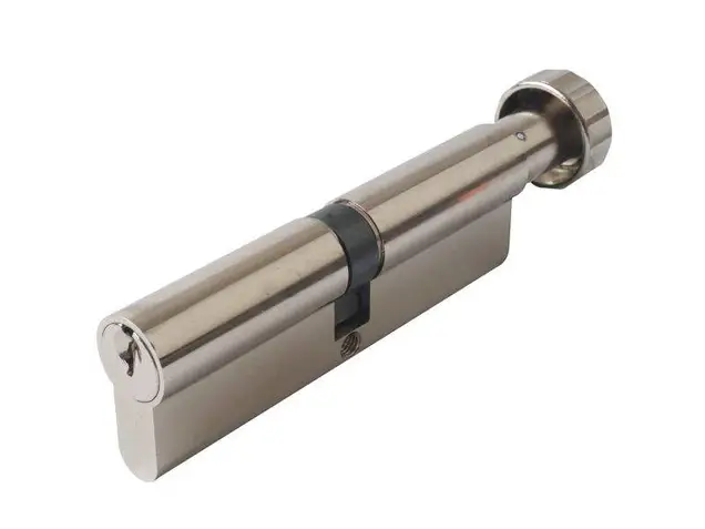 Цилиндр профильный MAXBAR с круглой ручкой 50 (ручка C)/50 (ключ),никелированный