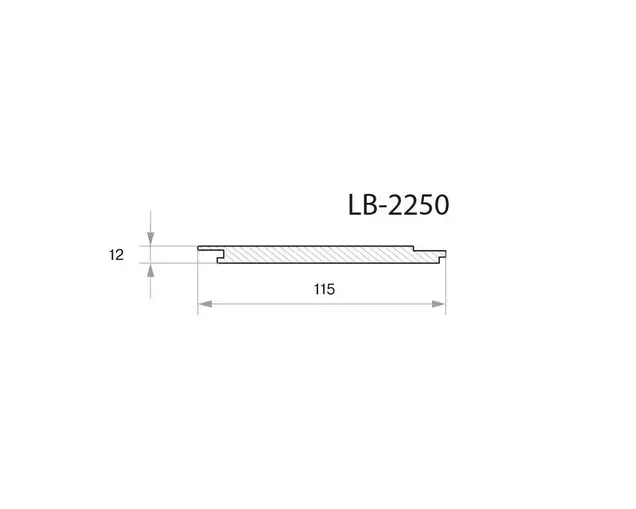 Профиль МДФ AGT LB-2250 12*115*2800 мм, супермат Сахара крем 3019