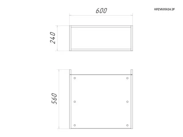 Корпус надстройка 600*560 высота 240 под 2 фасада, ЯШС 3127
