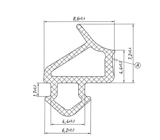 Уплотнитель SUPER ELASTIC для профиля VEKA 254, (модификация 1664.1) створка, черный RAL9011
