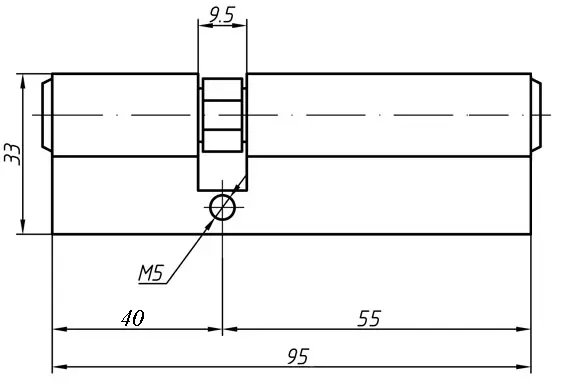 Цилиндр профильный MAXBAR 847/K 40-55, никелированный