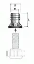 Муфта для опоры М6 L14 сталь, цинк