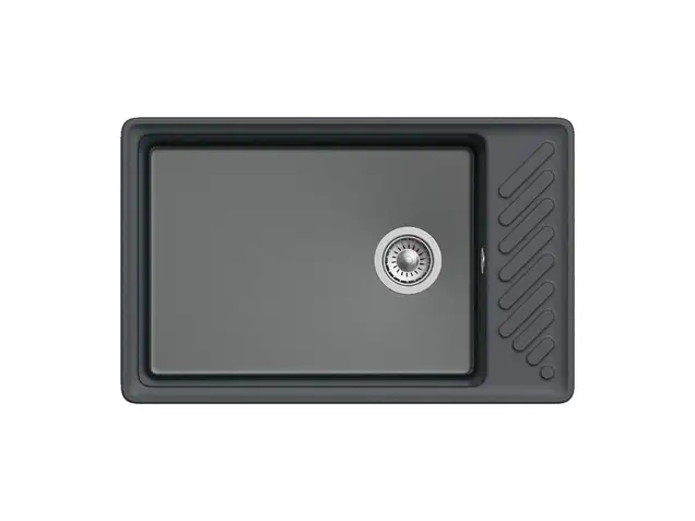 Мойка врезная с крылом GF-QUARZ (Z51) 760*480, черный