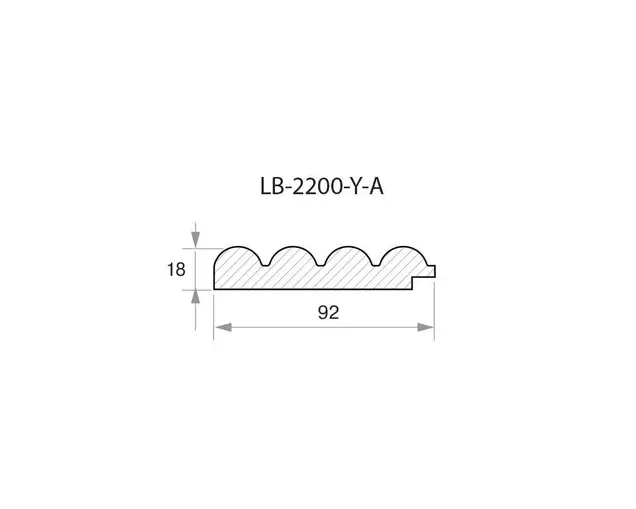 Профиль МДФ AGT LB-2200-Y-A 18*92*2800 мм, новый светлый орех 239